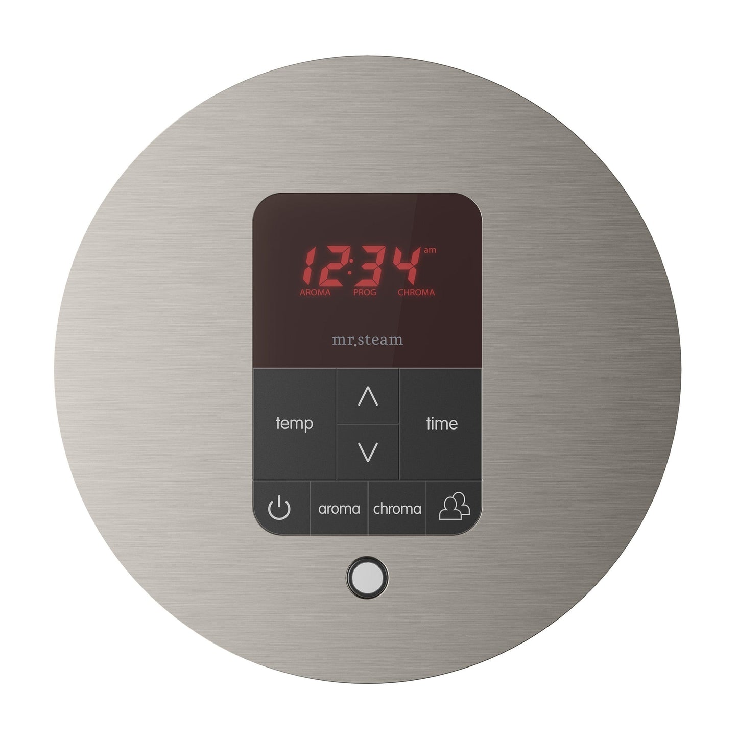 MrSteam Basic Butler 28" x 13" x 11" Steam Generator Control Kit Package in Round Brushed Nickel