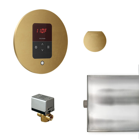 MrSteam Basic Butler 28" x 13" x 11" Steam Generator Control Kit Package in Round Custom Plating