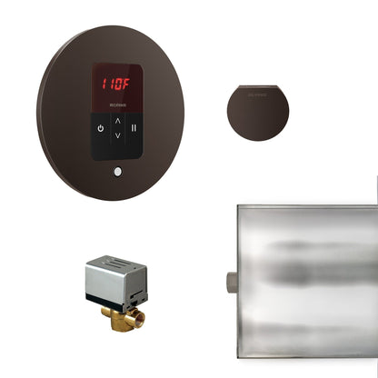 MrSteam Basic Butler 28" x 13" x 11" Steam Generator Control Kit Package in Round Oil Rubbed Bronze
