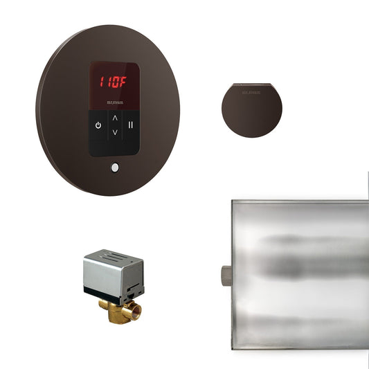 MrSteam Basic Butler 28" x 13" x 11" Steam Generator Control Kit Package in Round Oil Rubbed Bronze