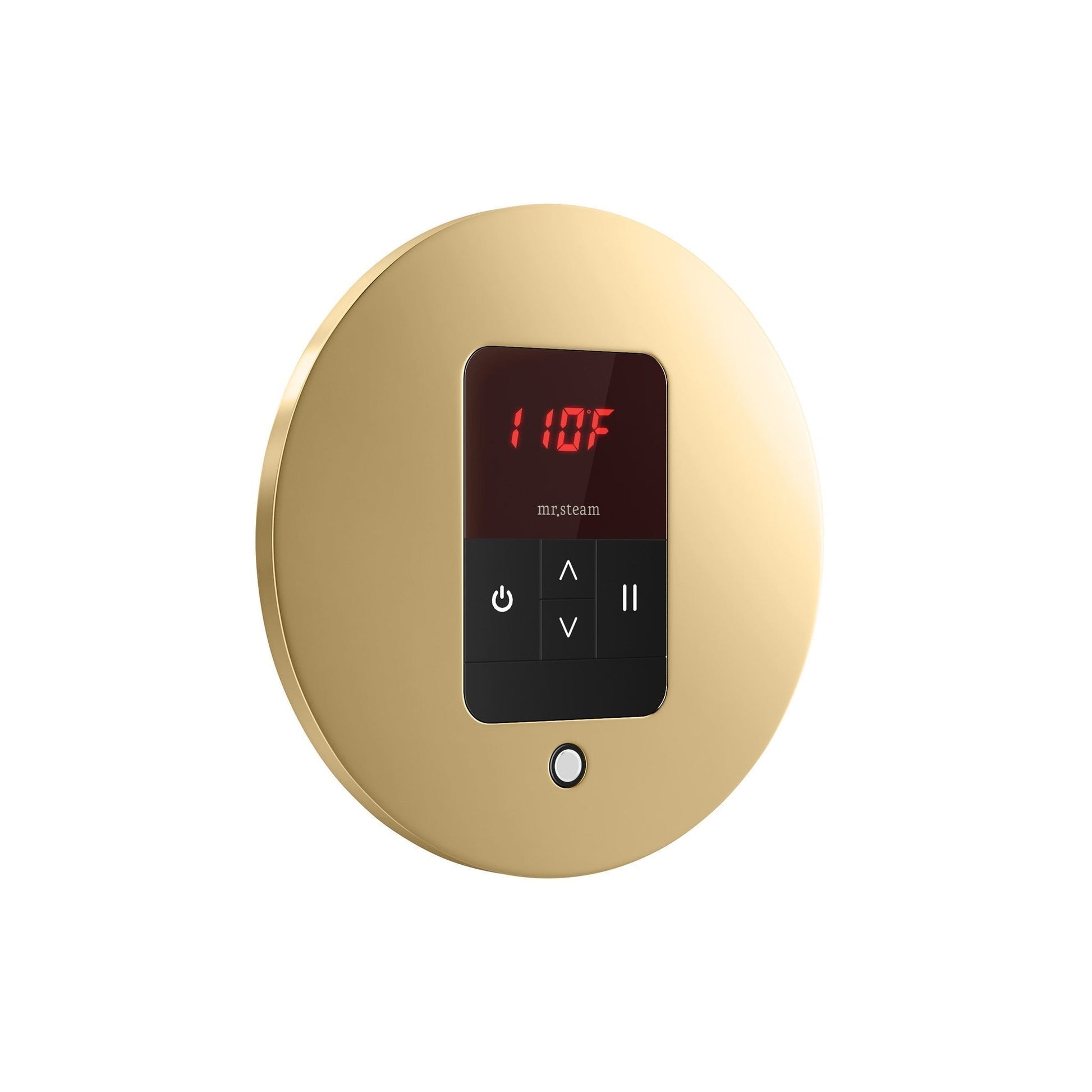 MrSteam Basic Butler 28" x 13" x 11" Steam Generator Control Kit Package in Round Polished Brass