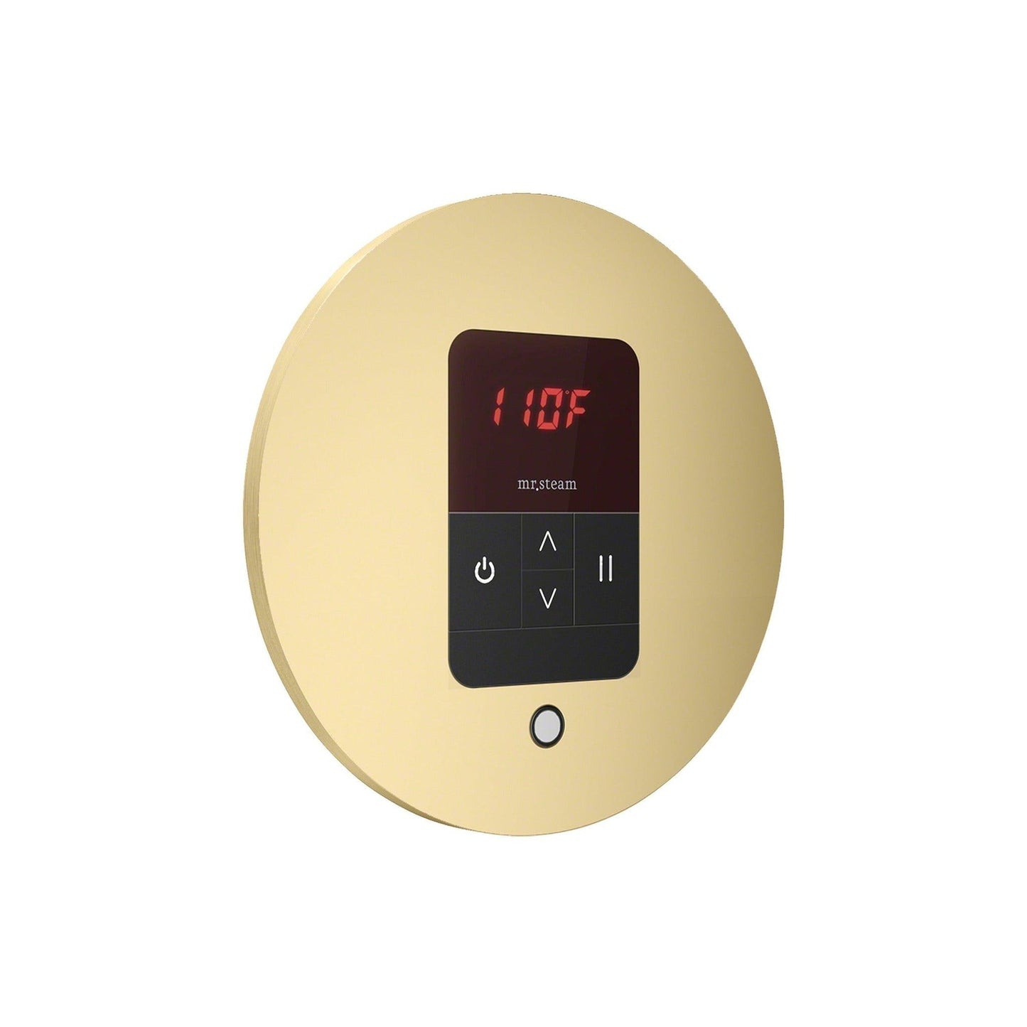 MrSteam Basic Butler 28" x 13" x 11" Steam Generator Control Kit Package in Round Satin Brass