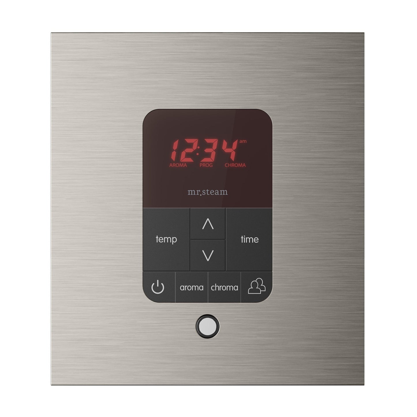 MrSteam Basic Butler 28" x 13" x 11" Steam Generator Control Kit Package in Square Brushed Nickel