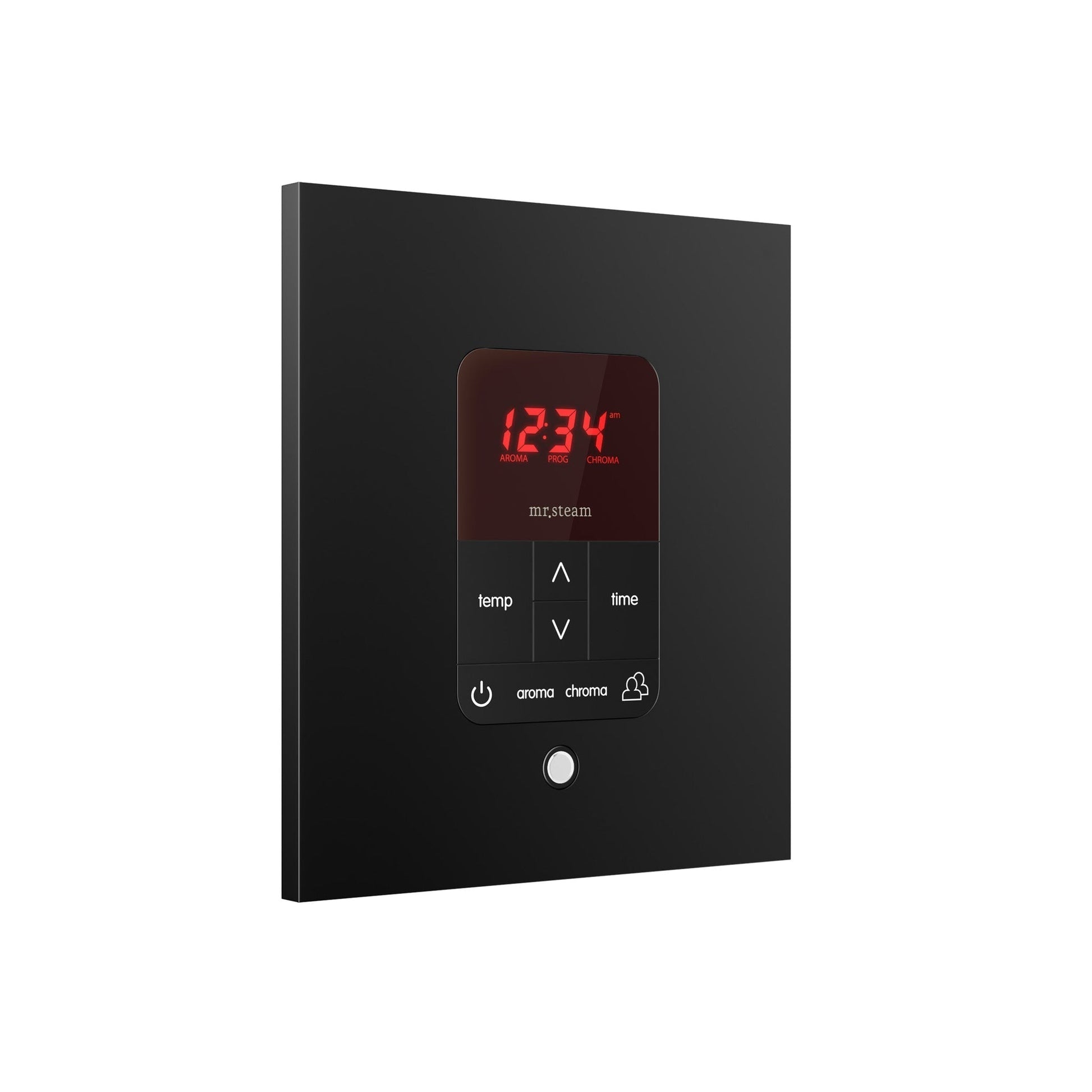 MrSteam Basic Butler 28" x 13" x 11" Steam Generator Control Kit Package in Square Matte Black