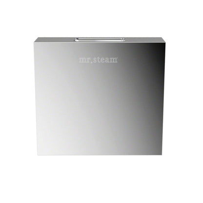MrSteam Basic Butler 28" x 13" x 11" Steam Generator Control Kit Package in Square Polished Chrome