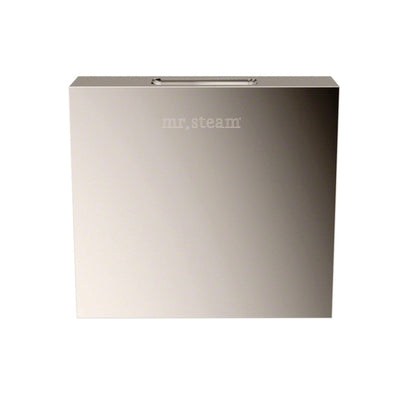 MrSteam Basic Butler 28" x 13" x 11" Steam Generator Control Kit Package in Square Polished Nickel
