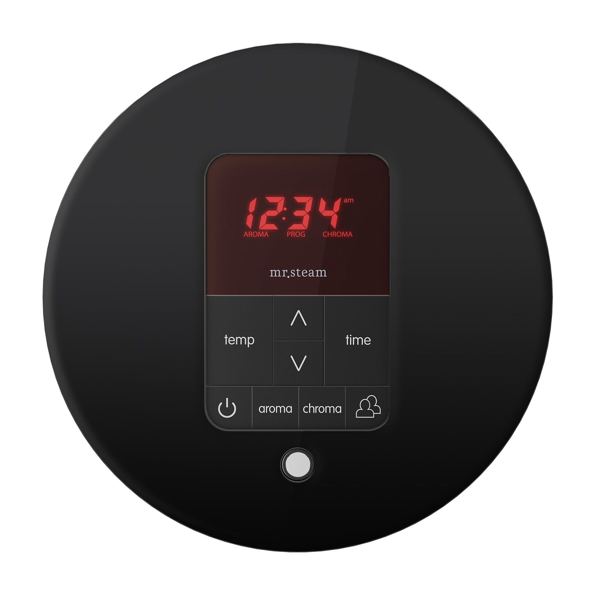 MrSteam Basic Butler Linear 28" × 13" × 11" Steam Generator Control Kit Package in Round Black