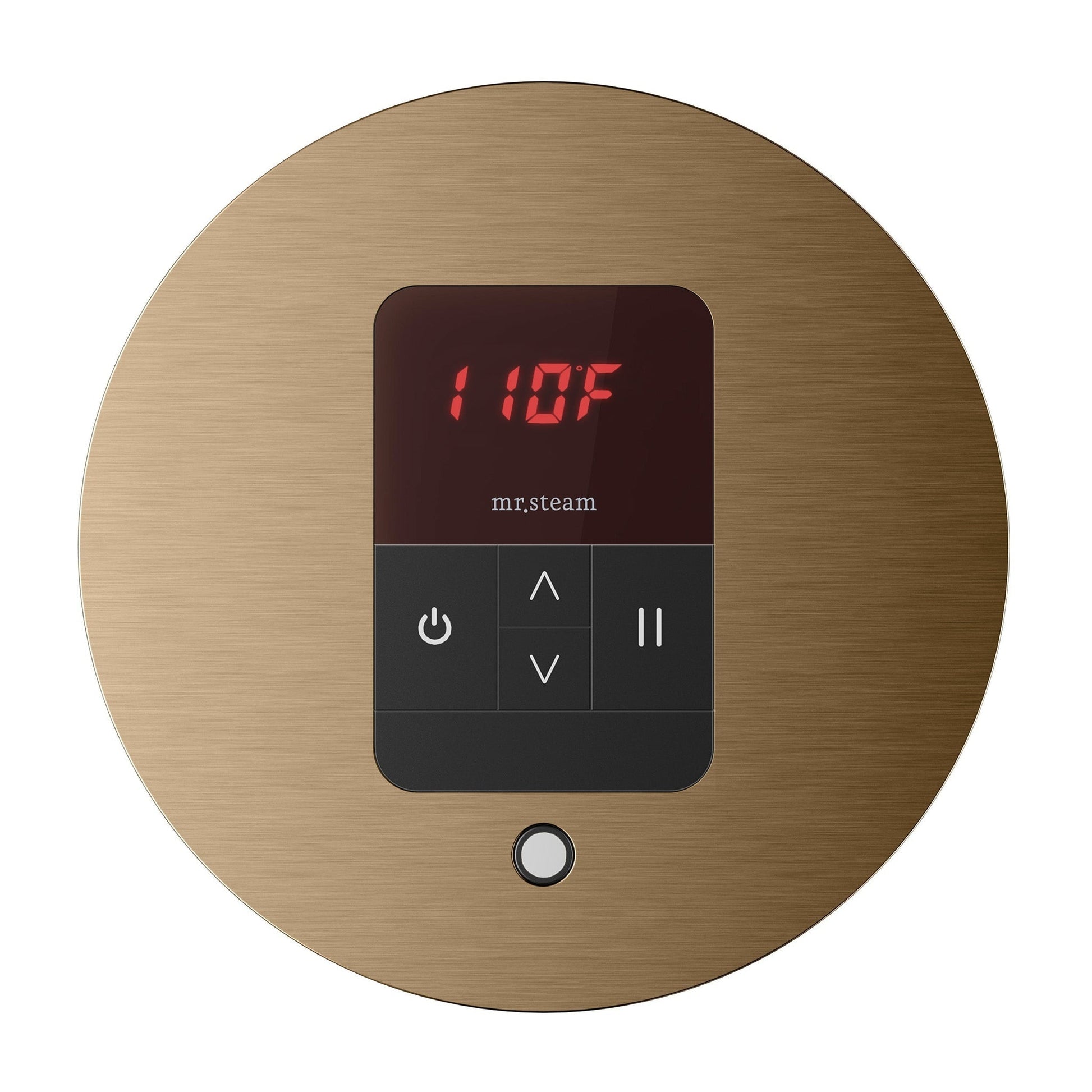 MrSteam Basic Butler Linear 28" x 13" x 11" Steam Generator Control Kit Package in Round Brushed Bronze