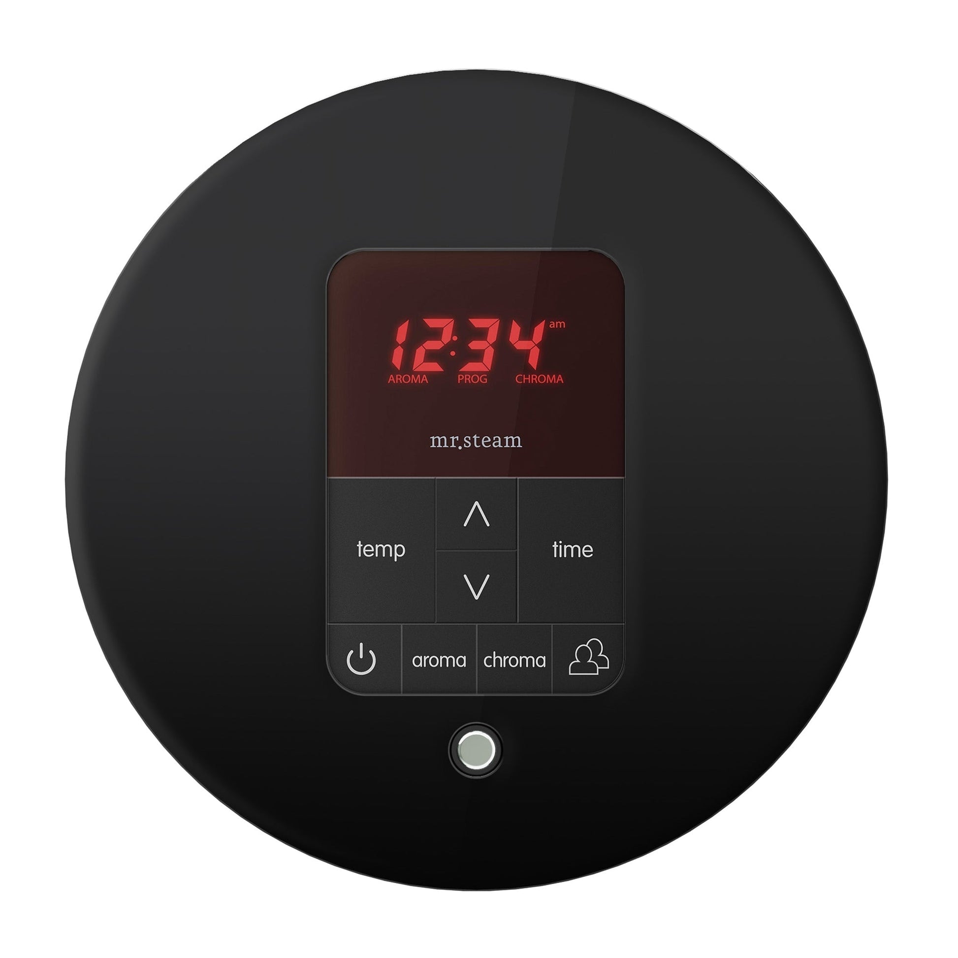 MrSteam Basic Butler Linear 28" x 13" x 11" Steam Generator Control Kit Package in Round Matte Black