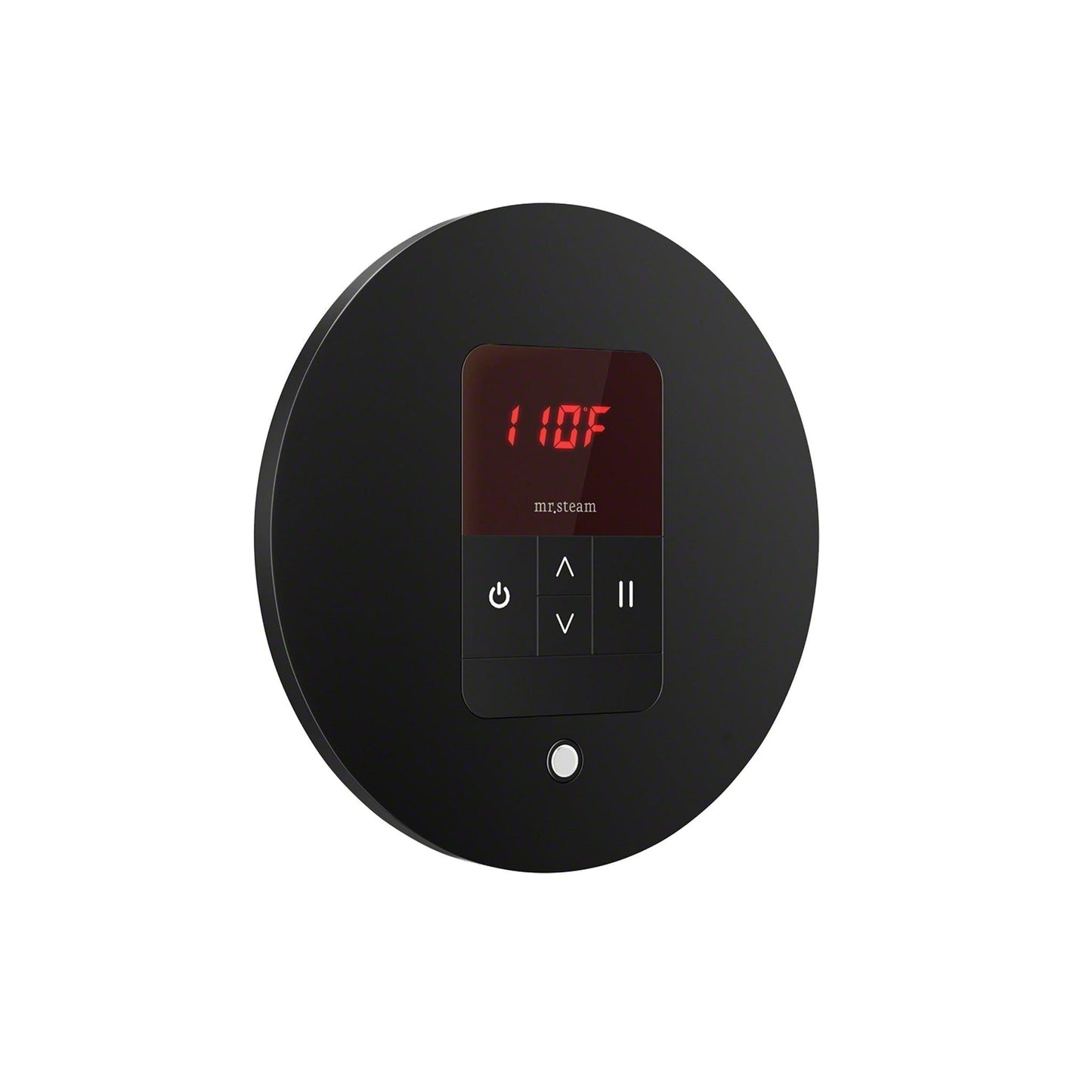 MrSteam Basic Butler Linear 28" x 13" x 11" Steam Generator Control Kit Package in Round Matte Black