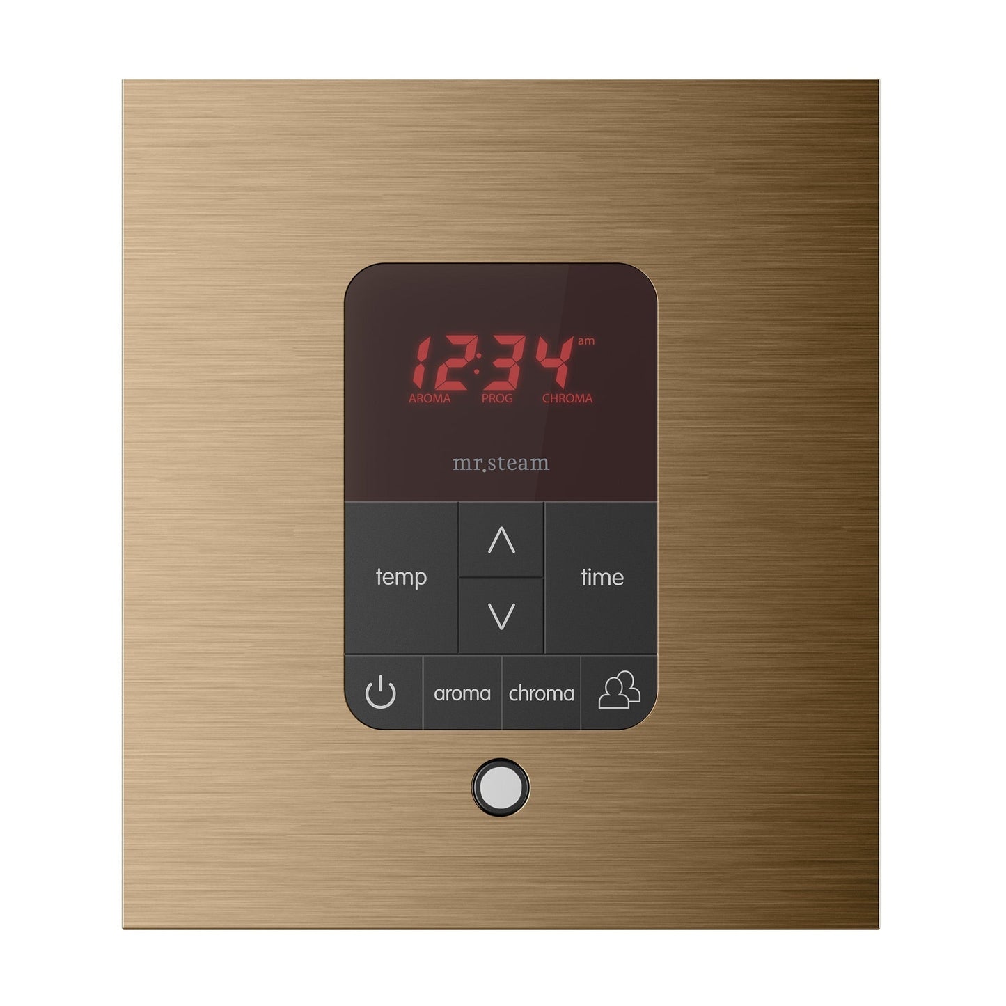 MrSteam Basic Butler Linear 28" x 13" x 11" Steam Generator Control Kit Package in Square Brushed Bronze
