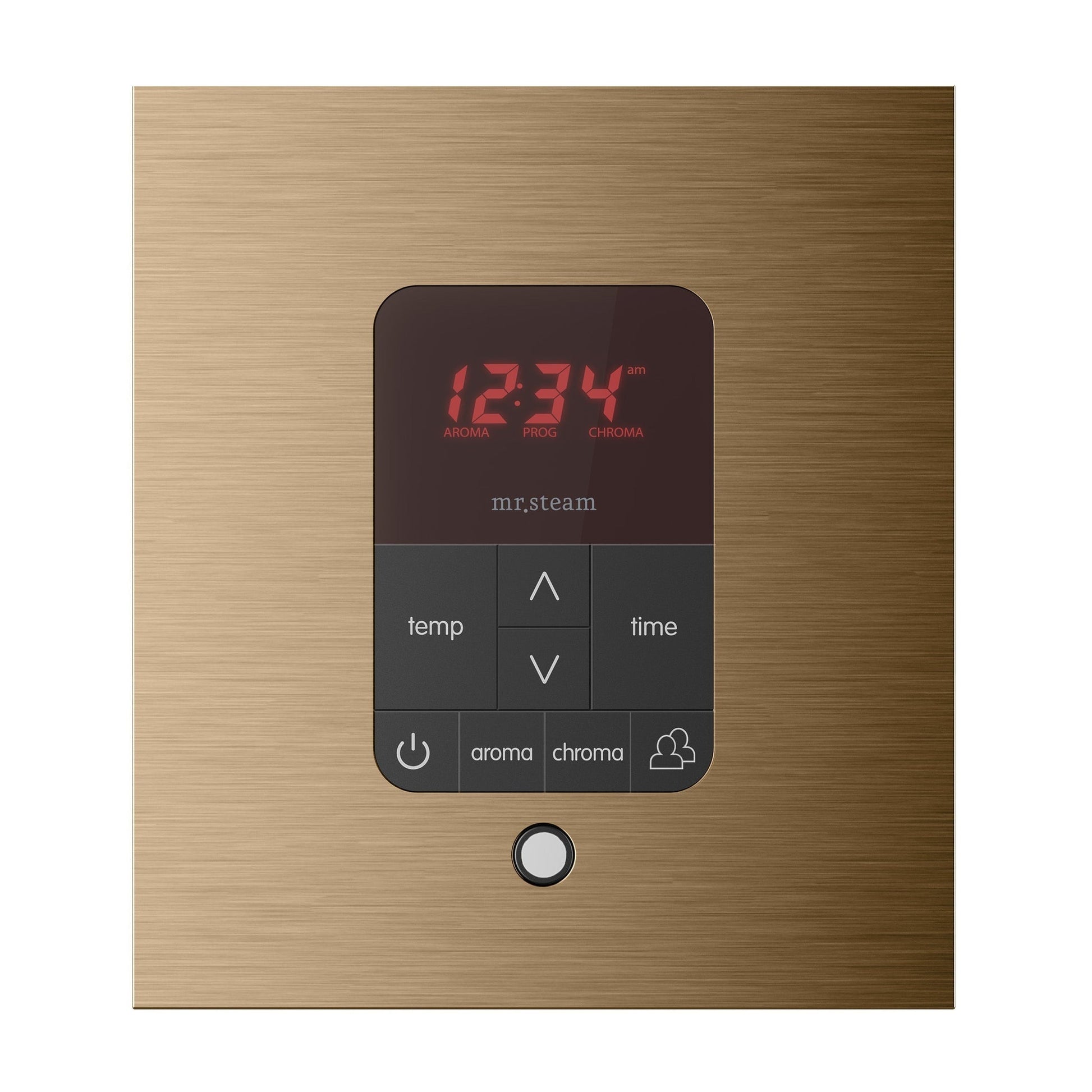 MrSteam Basic Butler Linear 28" x 13" x 11" Steam Generator Control Kit Package in Square Brushed Bronze