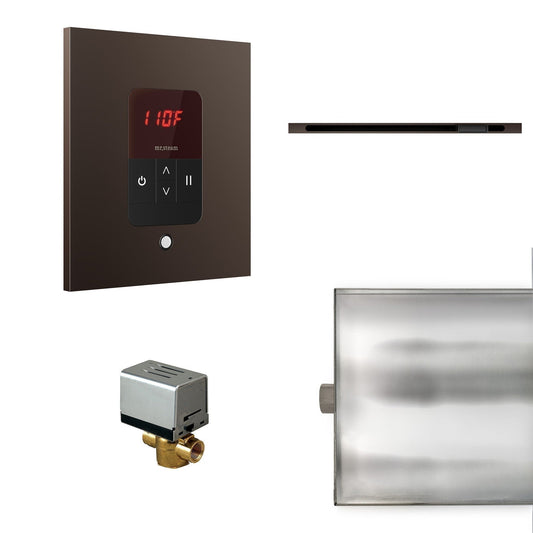 MrSteam Basic Butler Linear 28" x 13" x 11" Steam Generator Control Kit Package in Square Oil Rubbed Bronze