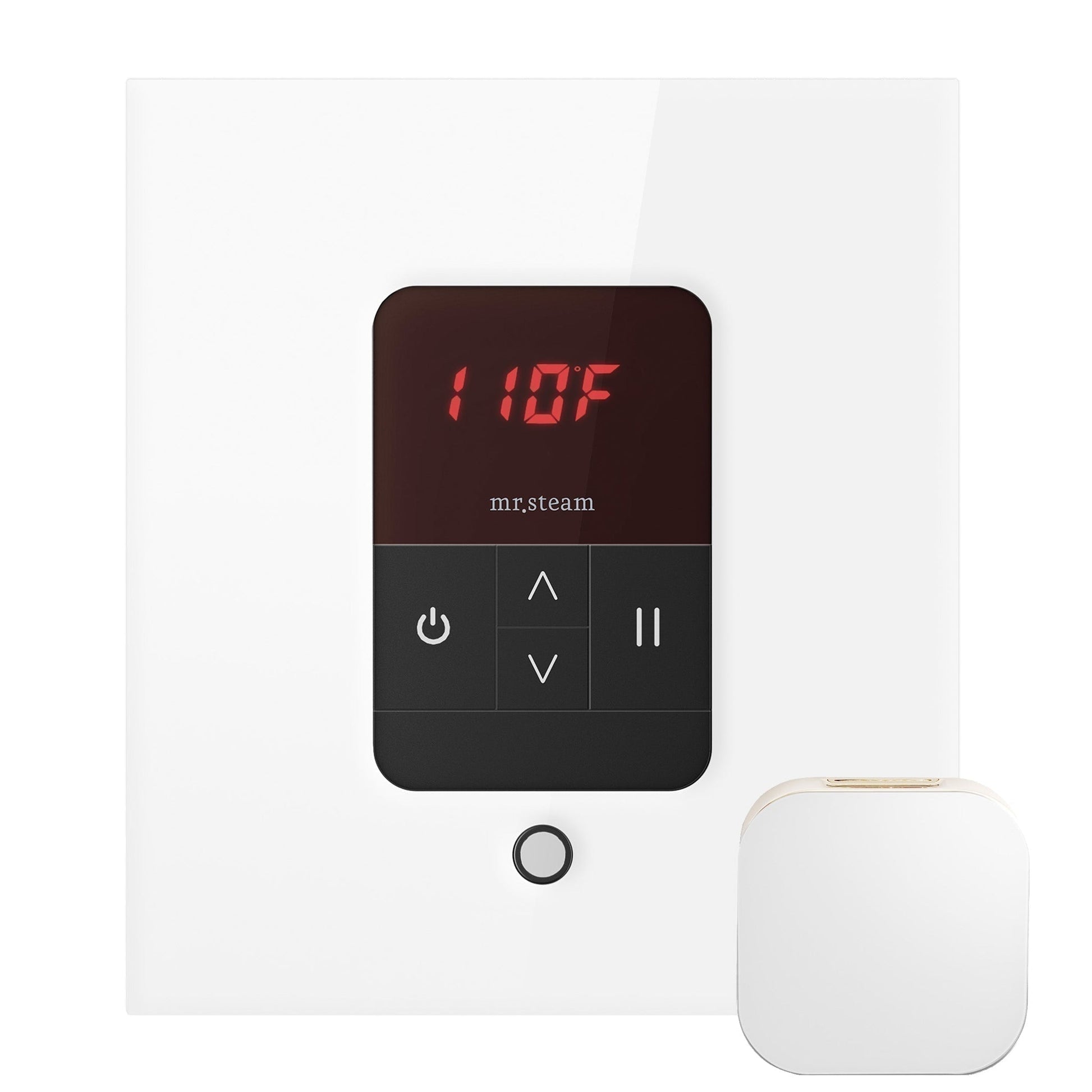 MrSteam Basic Butler Linear 28" x 13" x 11" Steam Generator Control Kit Package in Square White