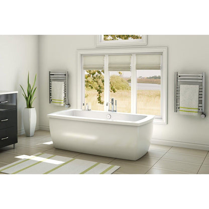 MrSteam Broadway Collection 20" x 48" 21-Bar Polished Chrome Hardwired Wall-Mounted Electric Towel Warmer With Digital Timer and Built-in Aromatherapy Oil Well