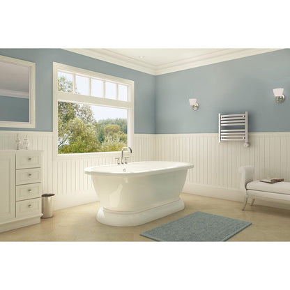 MrSteam Broadway Collection 20" x 48" 21-Bar Polished Chrome Hardwired Wall-Mounted Electric Towel Warmer With Digital Timer and Built-in Aromatherapy Oil Well