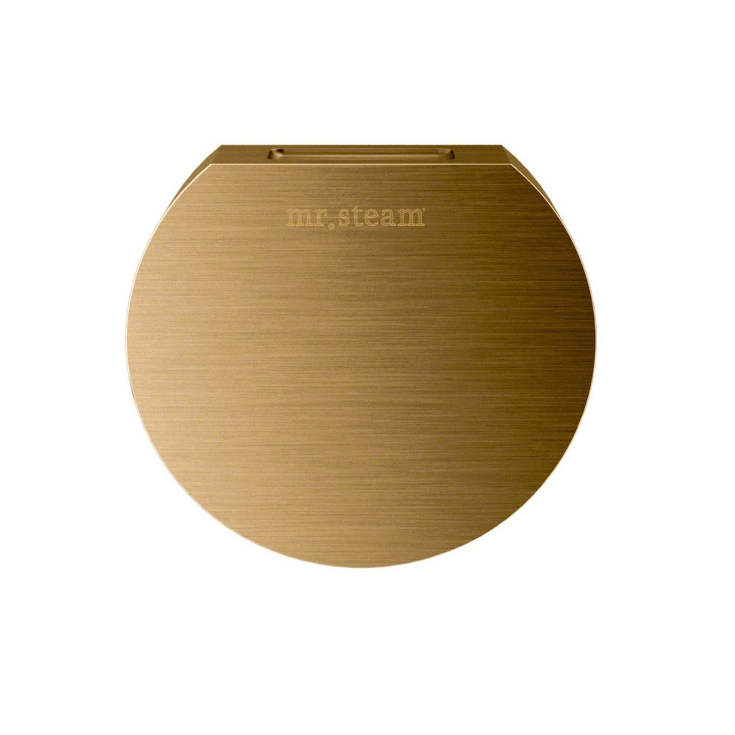 MrSteam Butler 28" x 13" x 11" Brushed Bronze Steam Generator Control Kit Package in Round with Autoflush, Condensation Pan, Steamlinx, Steamhead