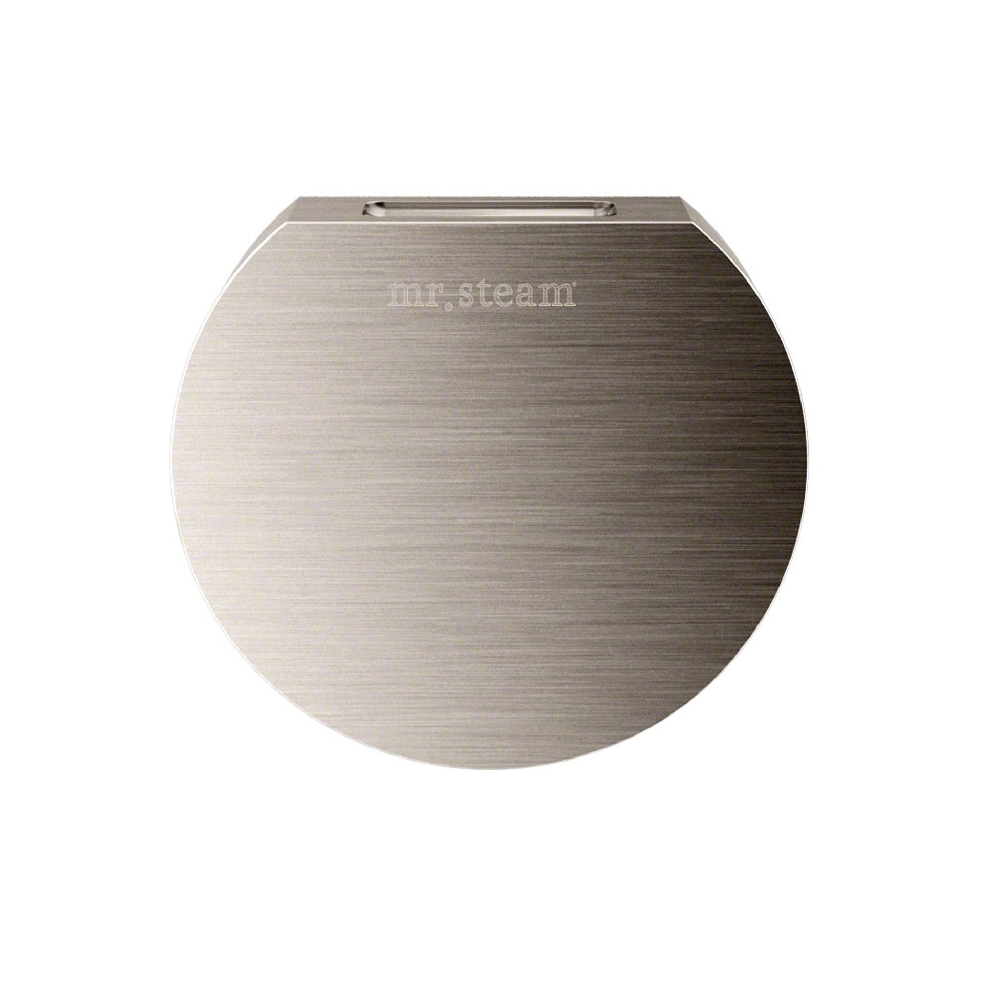 MrSteam Butler 28" x 13" x 11" Brushed Nickel Steam Generator Control Kit Package in Round with Autoflush, Condensation Pan, Steamlinx, Steamhead