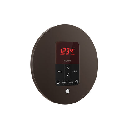 MrSteam Butler 28" x 13" x 11" Oil Rubbed Bronze Steam Generator Control Kit Package in Round with Autoflush, Condensation Pan, Steamlinx, Steamhead