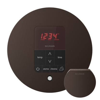 MrSteam Butler 28" x 13" x 11" Oil Rubbed Bronze Steam Generator Control Kit Package in Round with Autoflush, Condensation Pan, Steamlinx, Steamhead