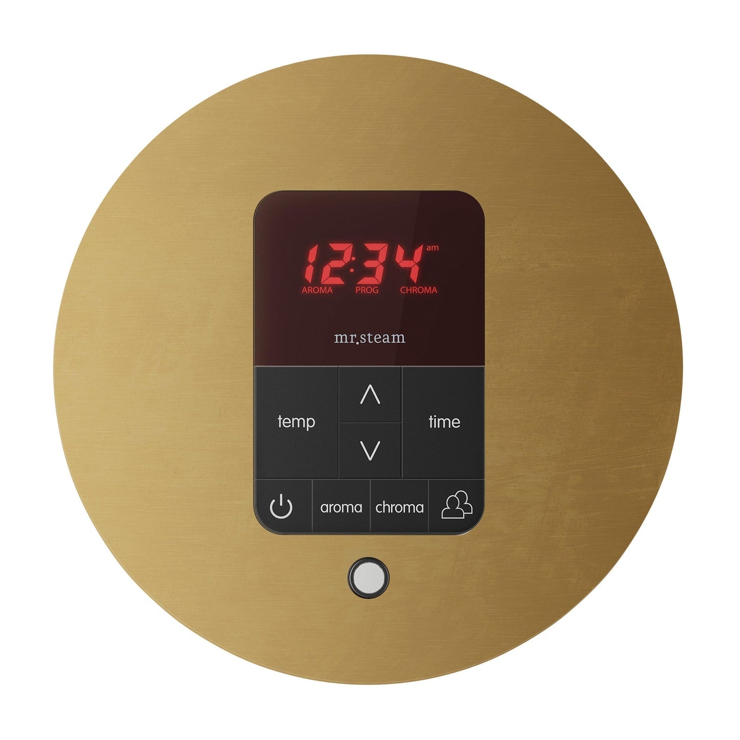 MrSteam Butler 36" x 12" x 12" Max Linear Steam Generator Control Kit Package in Round Custom Plated with Autoflush, Condensation Pan, Steamlinx, Steamhead