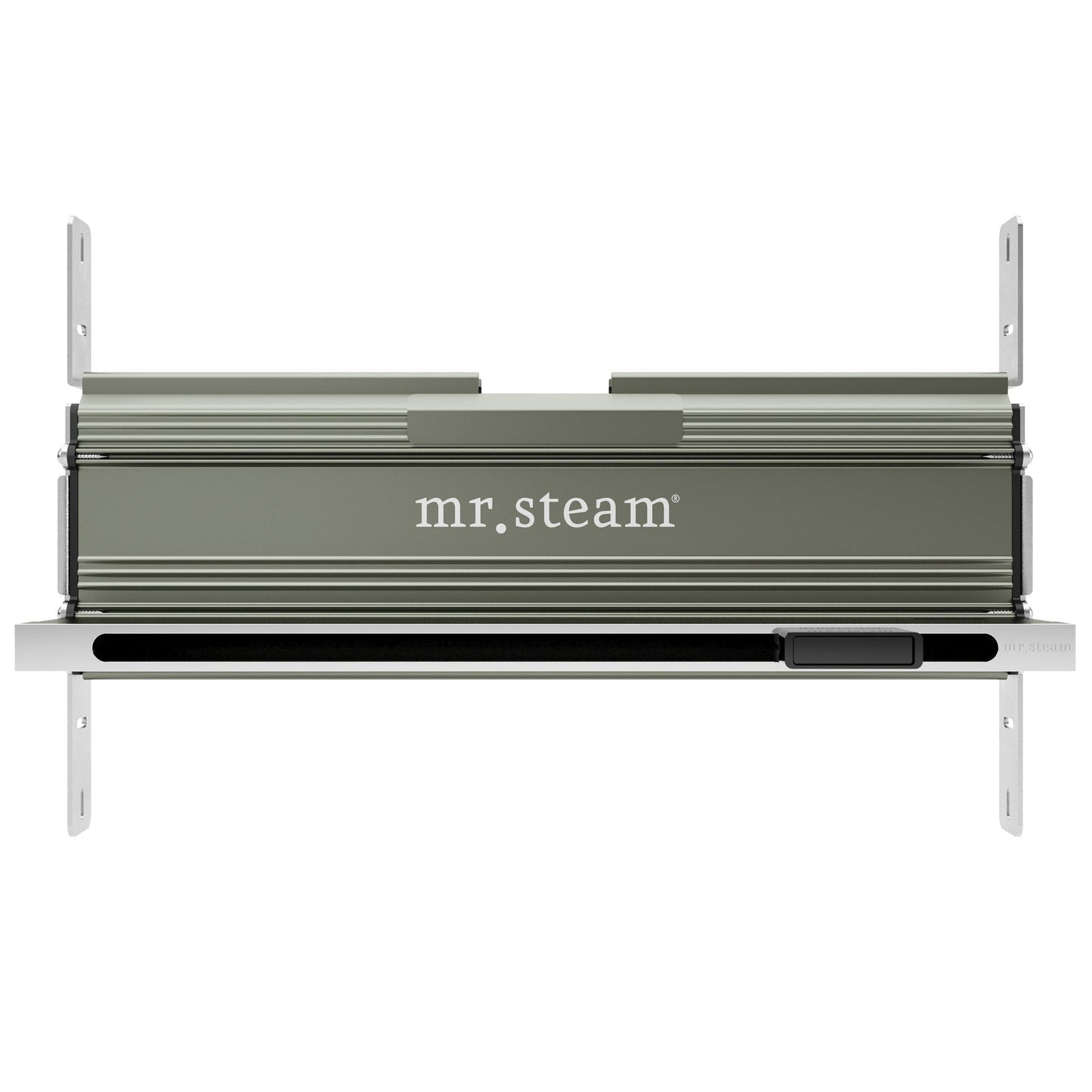 MrSteam Butler 36" x 12" x 12" Max Linear Steam Generator Control Kit Package in Round Custom Plated with Autoflush, Condensation Pan, Steamlinx, Steamhead