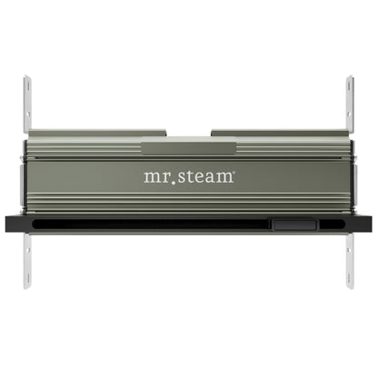 MrSteam Butler 36" x 12" x 12" Max Linear Steam Generator Control Kit Package in Round Matte Black with Autoflush, Condensation Pan, Steamlinx, Steamhead