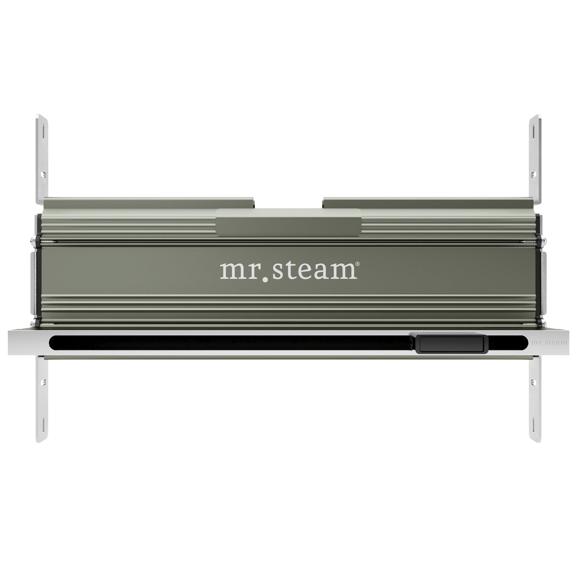 MrSteam Butler 36" x 12" x 12" Max Linear Steam Generator Control Kit Package in Square Black with Autoflush, Condensation Pan, Steamlinx, Steamhead