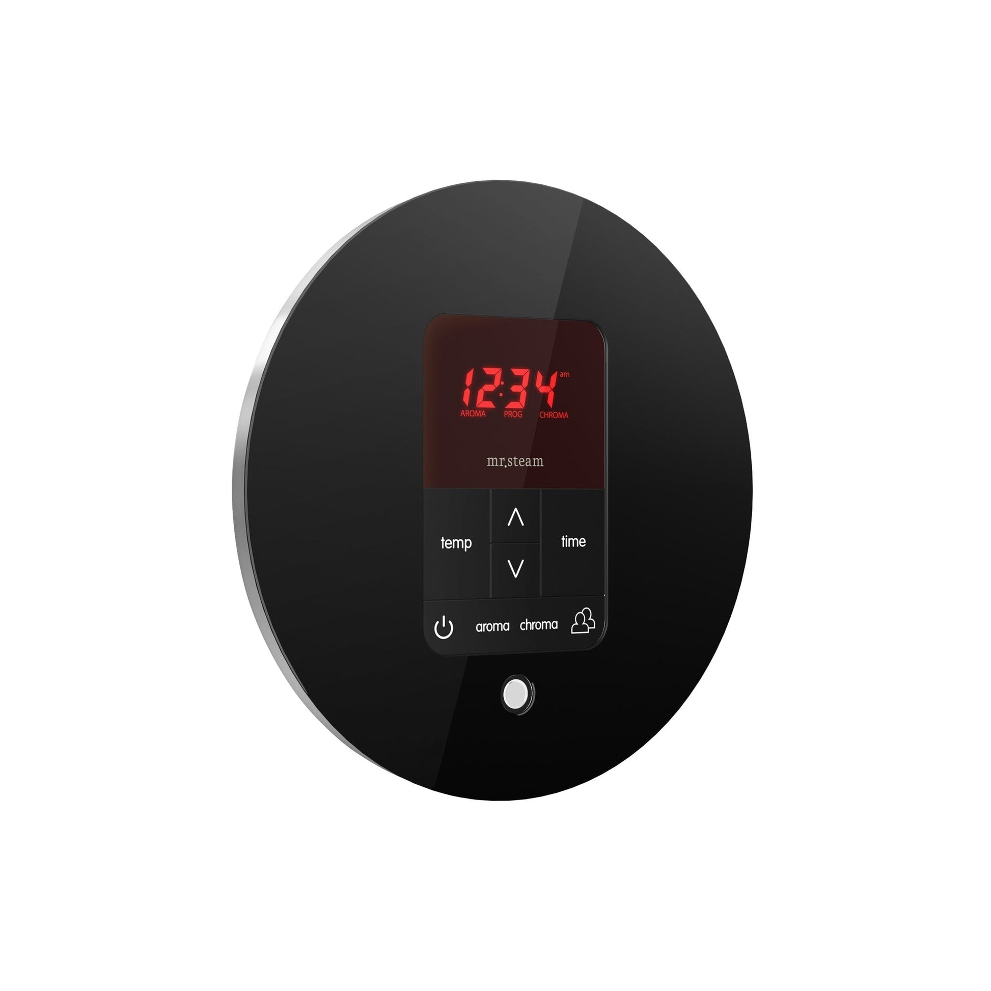 MrSteam Butler Linear 28" x 13" x 11" Steam Generator Control Kit Package in Round Black with Autoflush, Condensation Pan, Steamlinx, Steamhead