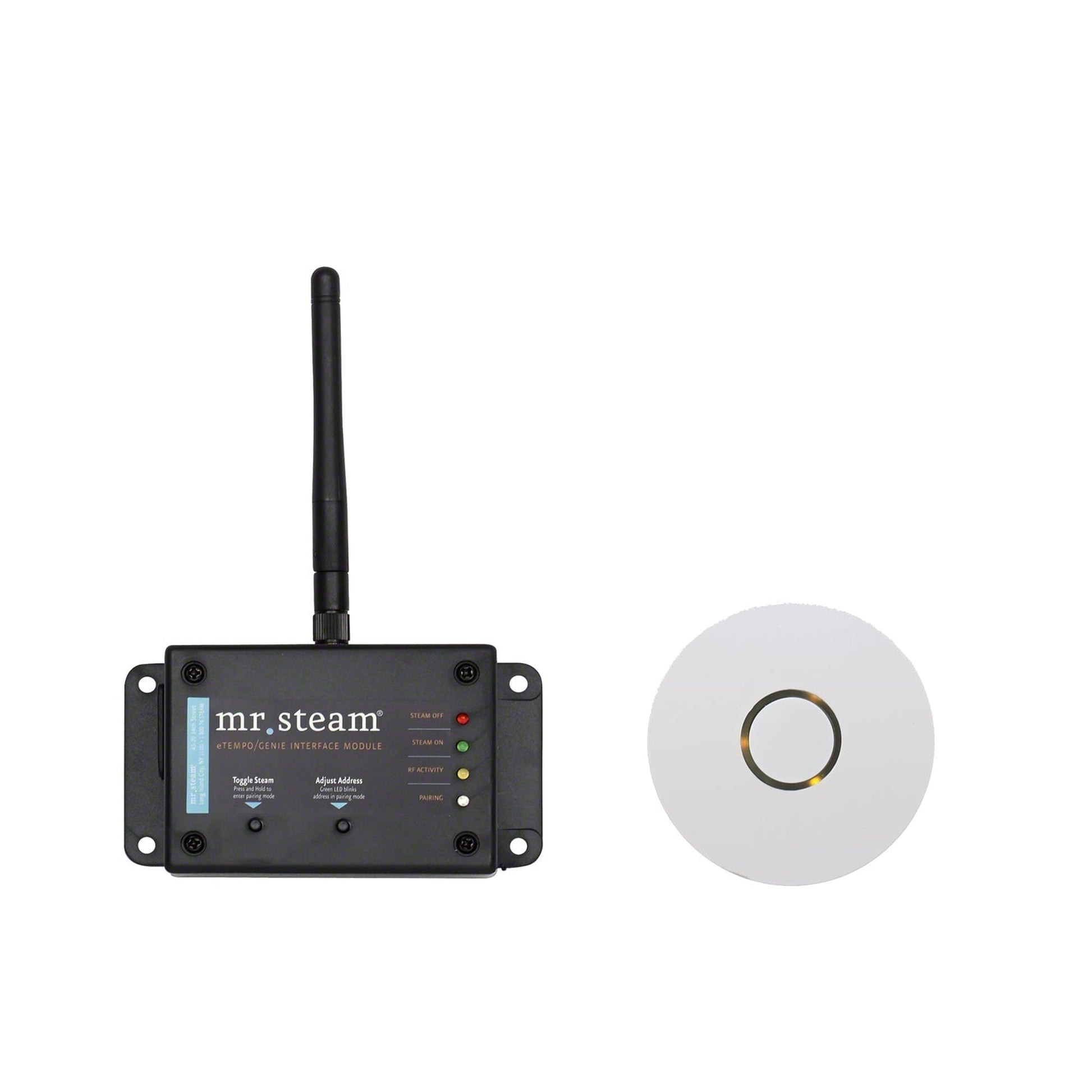 MrSteam HomeWizard 7" x 4" x 1" White Hardwired Home Automation Steam System With Interface Module And Remote Control Fob For MS, MSSUPER, and MAX Residential Generators