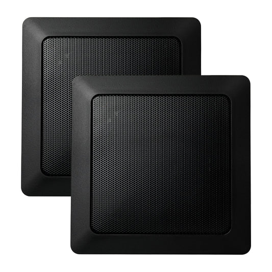 MrSteam MusicTherapy Black Square Audio Speakers With Powerful Bass