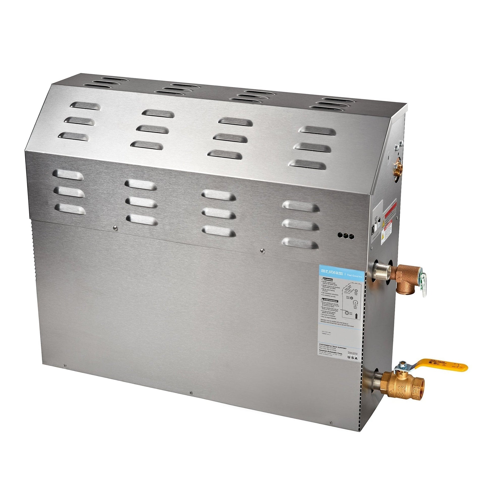 MrSteam e-SERIES 25" × 8" × 21" 30 kW Steam Bath Generator at 240 V With Express Steam