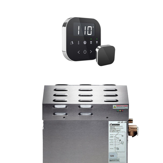 MrSteam e-SERIES MSSUPER1EC1 10 kW Steam Generator Incl AirTempo Polished Chrome Control