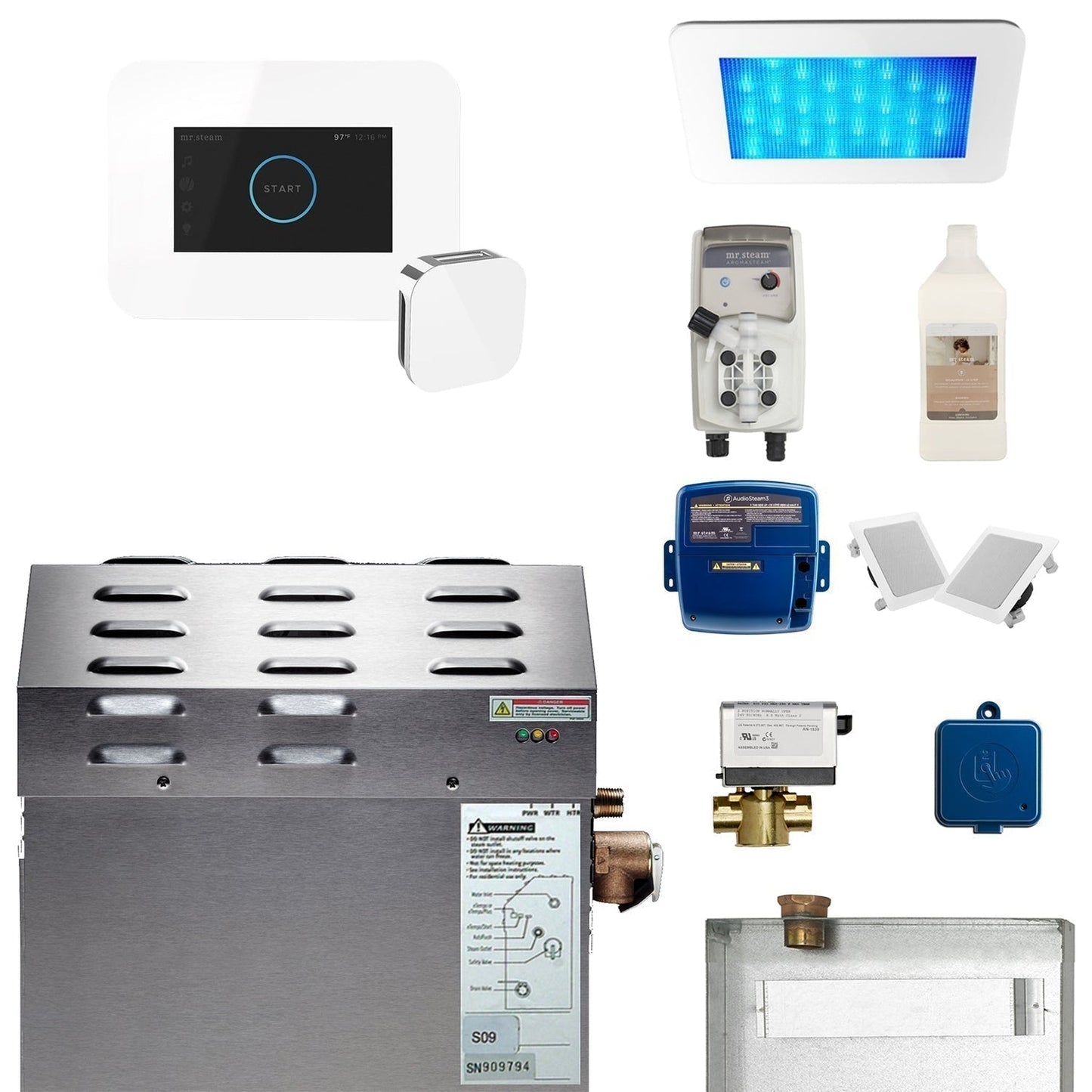 MrSteam e-SERIES MSSUPER1EC1 10 kW Steam Generator Incl iSteam Control With iDream Package