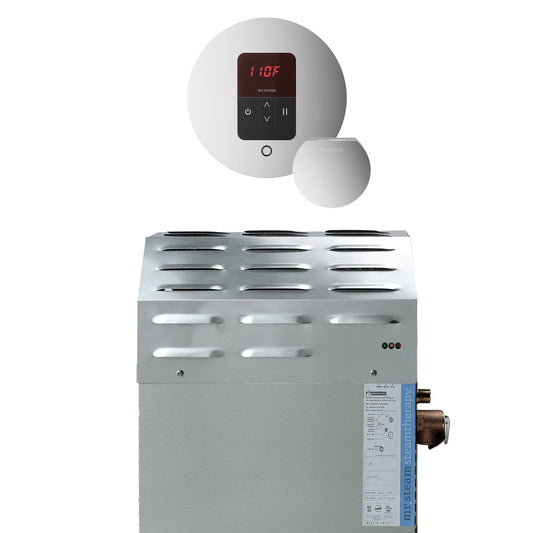 MrSteam e-SERIES MSSUPER2EC1 12 kW Steam Generator Incl iTempo Polished Chrome Control