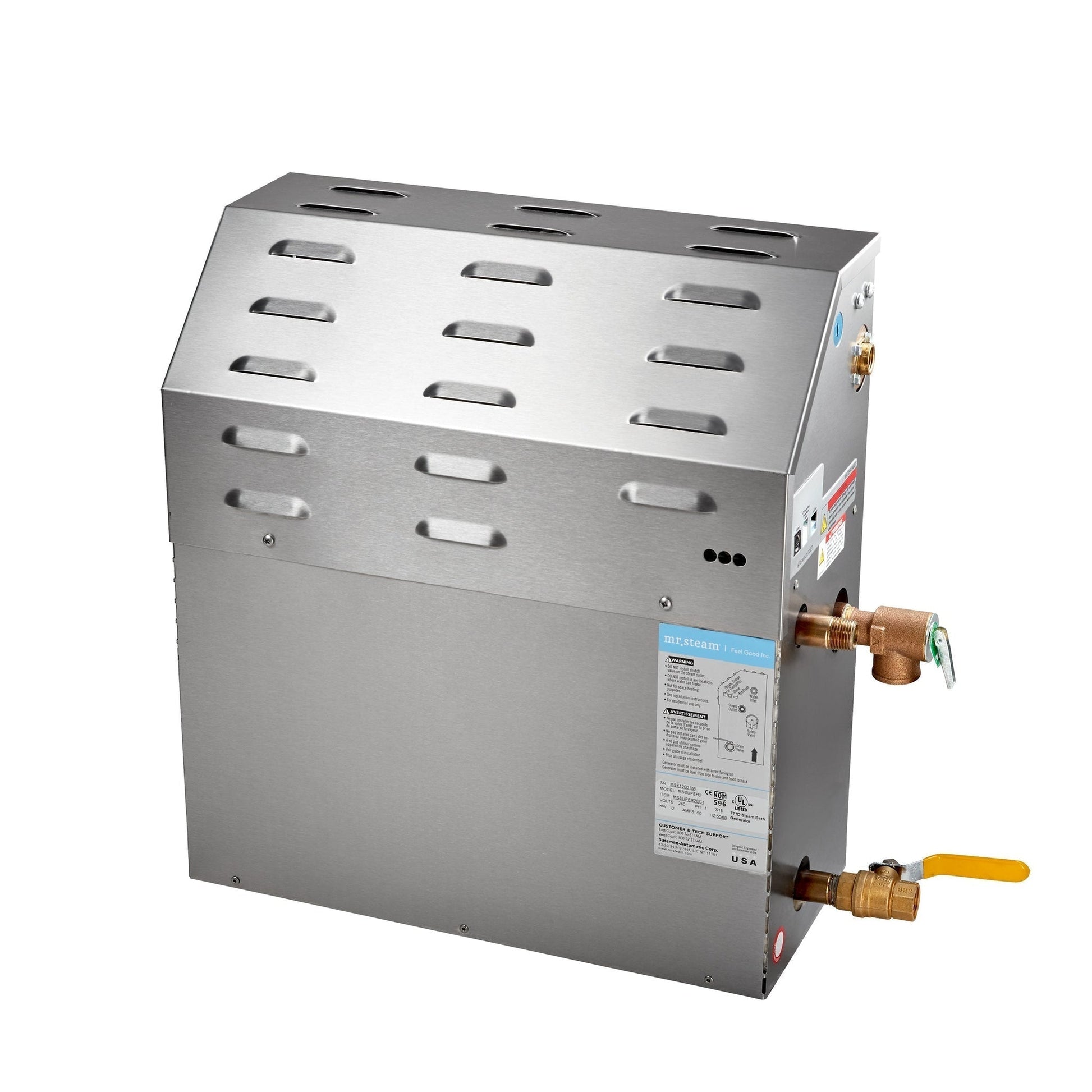 MrSteam eSeries 14" x 6" x 15" 10 kW Steam Bath Generator at 240 V