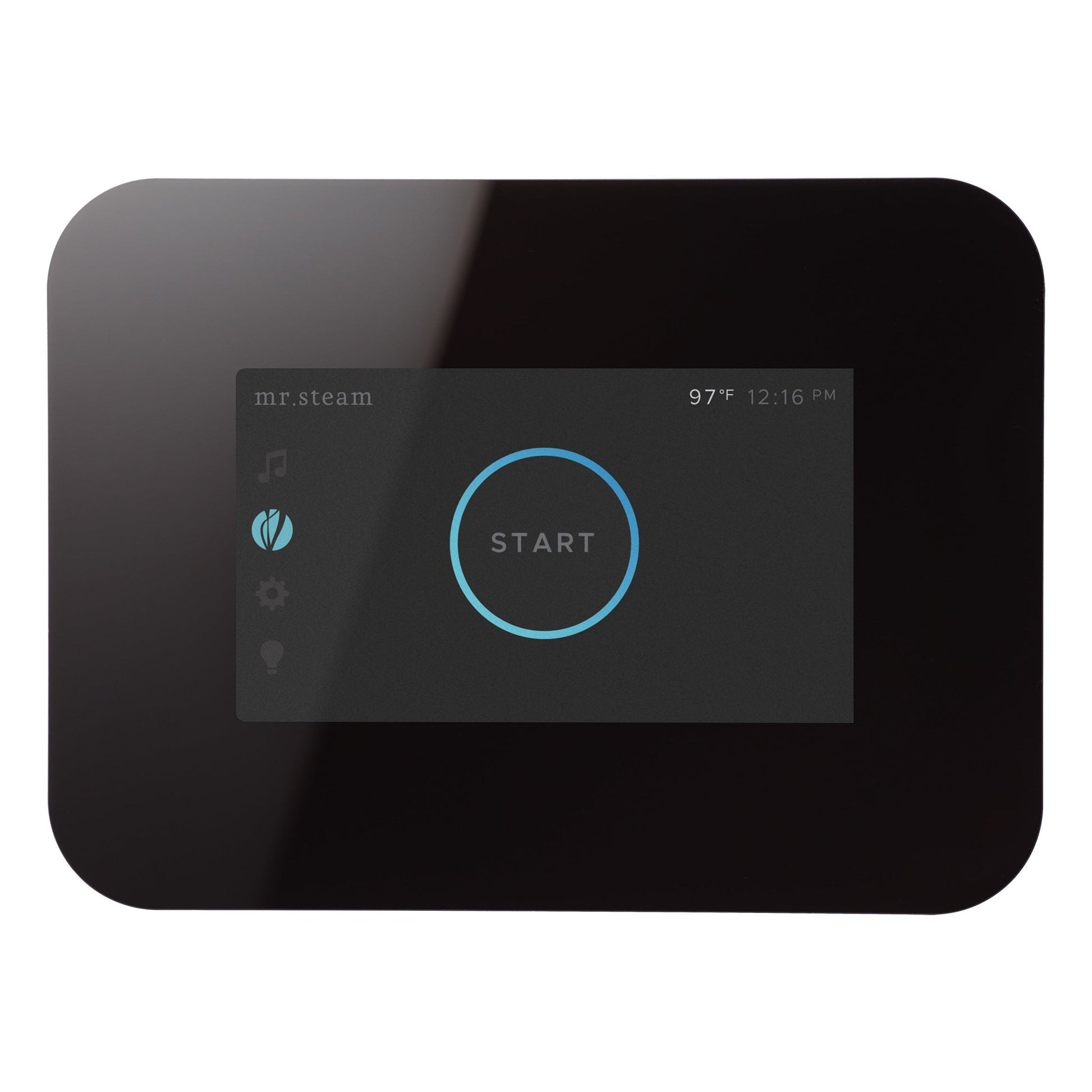 MrSteam iButler 28" x 13" x 11" Brushed Bronze Linear Steam Generator Control Kit Package in Black with Autoflush, Condensation Pan, Steamlinx, Steamhead