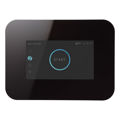 MrSteam iButler 28" x 13" x 11" Brushed Bronze Linear Steam Generator Control Kit Package in Black with Autoflush, Condensation Pan, Steamlinx, Steamhead