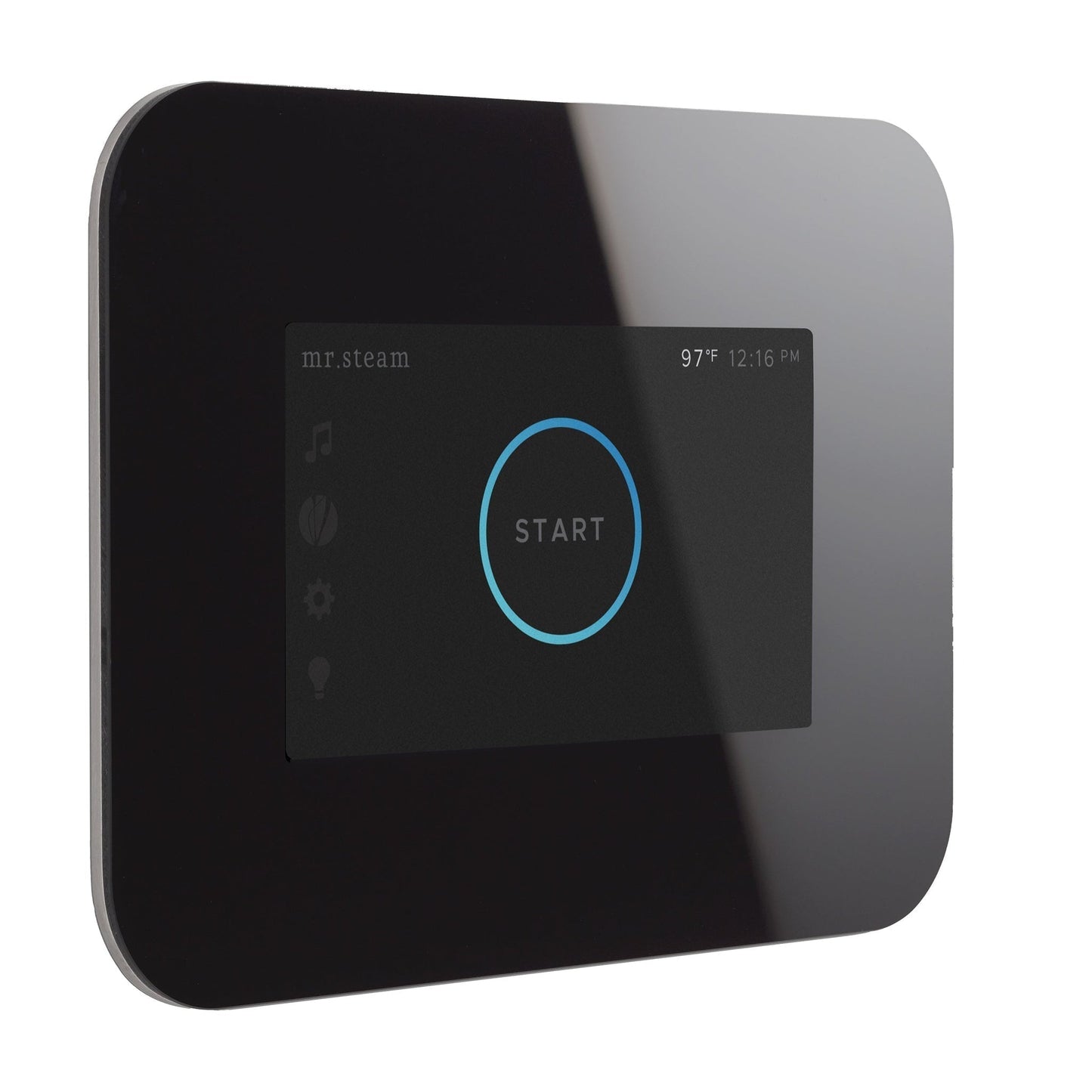 MrSteam iButler Max 36" x 12 x 12 Brushed Nickel Linear Steam Generator Control Kit Package in Black with Autoflush, Condensation Pan, Steamlinx, Steamhead