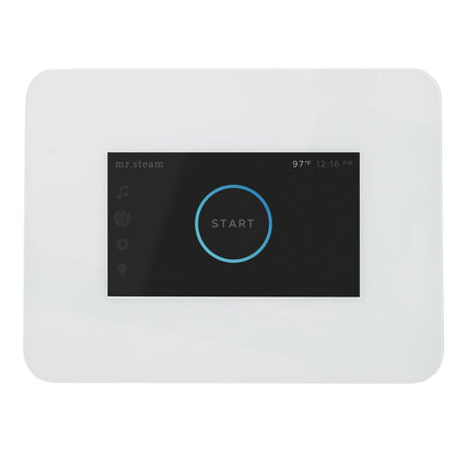 MrSteam iDream 27" x 22" x 18" white in Linear Brushed Bronze Steam Generator Control Kit Package