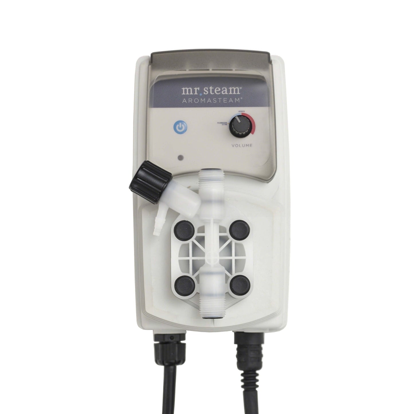 MrSteam iDream 27" x 22" x 18" white in Linear Brushed Bronze Steam Generator Control Kit Package