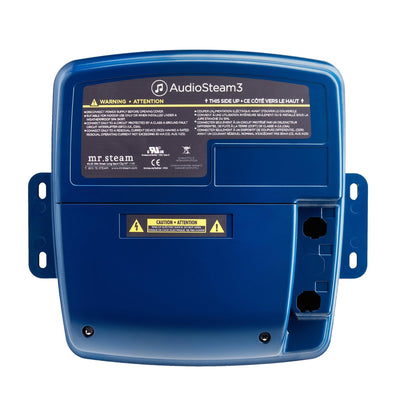 MrSteam iDream 27" x 22" x 18" white in Linear Brushed Nickel Steam Generator Control Kit Package