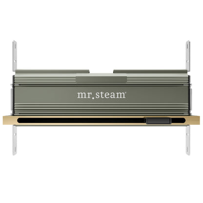 MrSteam iDream 36" x 24" x 18" Black Max Linear Satin Brass Steam Generator Control Kit Package