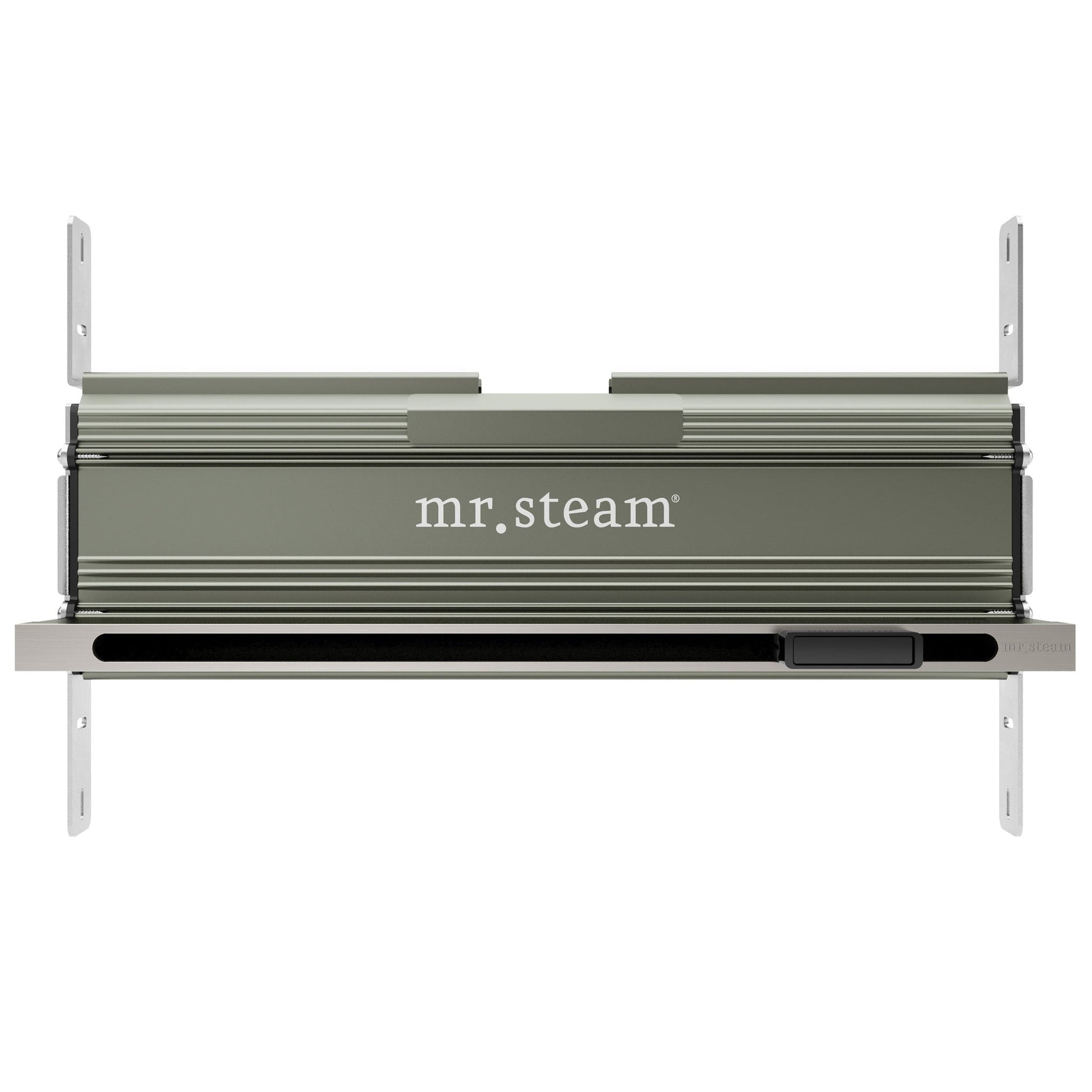 MrSteam iDream 36" x 24" x 18" Black in Max Linear Brushed Nickel Steam Generator Control Kit Package
