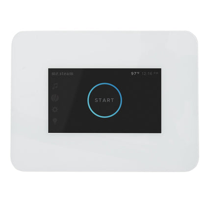 MrSteam iDream 36" x 24" x 18" White Max Linear Brushed Nickel Steam Generator Control Kit Package