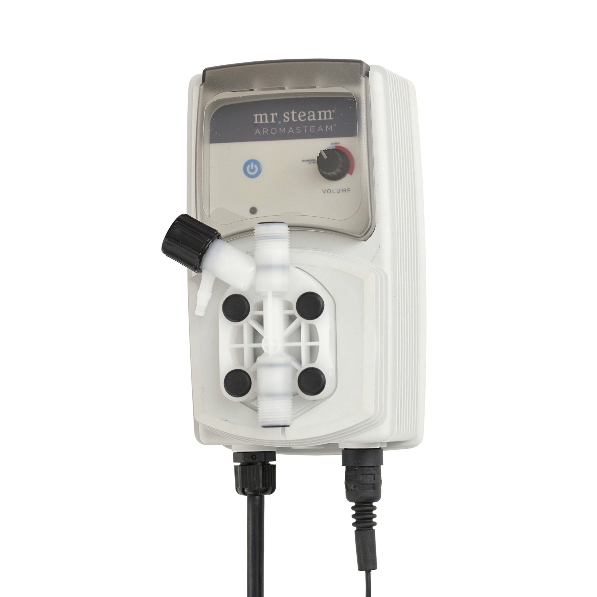 MrSteam iDream 36" x 24" x 18" White Max Linear Brushed Nickel Steam Generator Control Kit Package