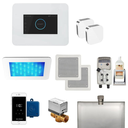 MrSteam iDream Max 50" x 36" x 36" white in Steam Generator Control Kit Package