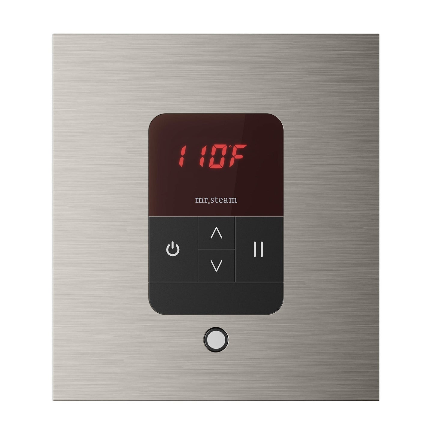 MrSteam iTempo 5" x 5" x 1" Brushed Nickel in Square Steam Shower Control