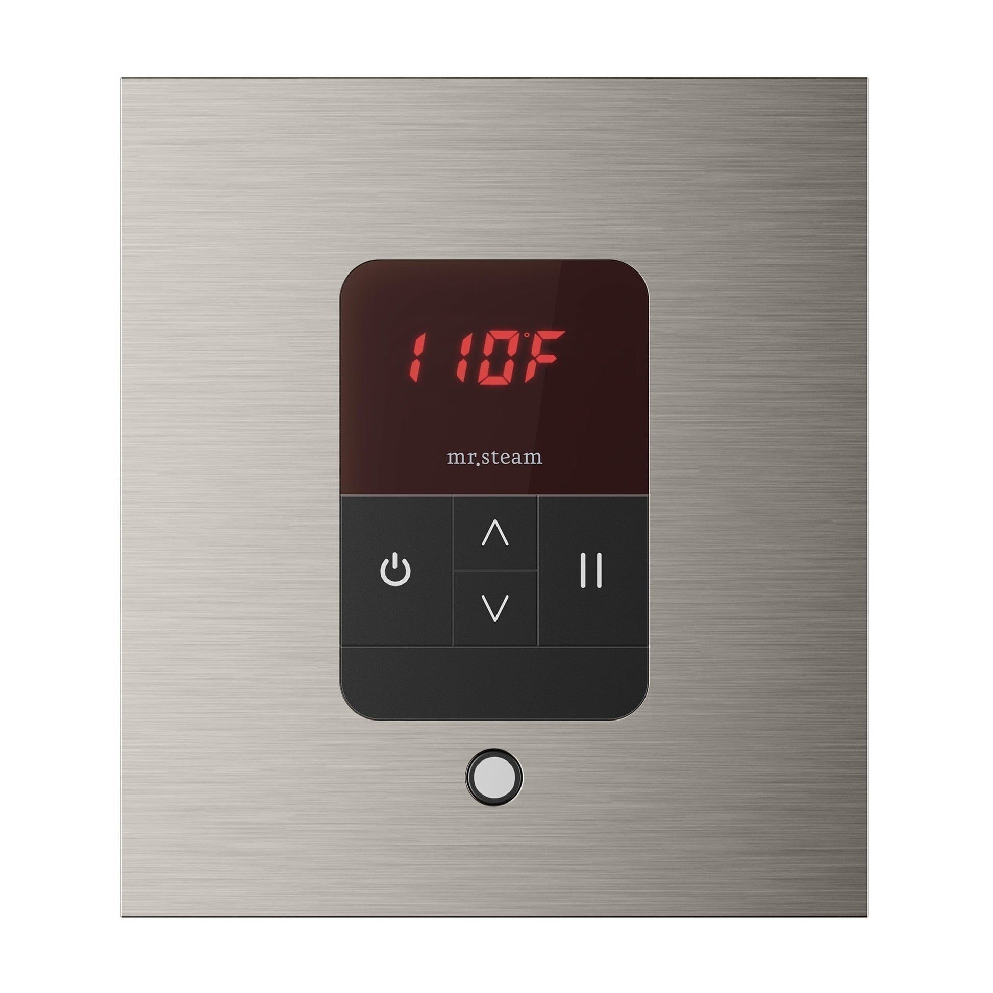 MrSteam iTempo 5" x 5" x 1" Brushed Nickel in Square Steam Shower Control