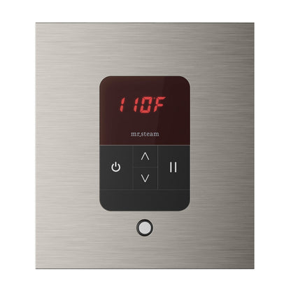 MrSteam iTempo 5" x 5" x 1" Brushed Nickel in Square Steam Shower Control
